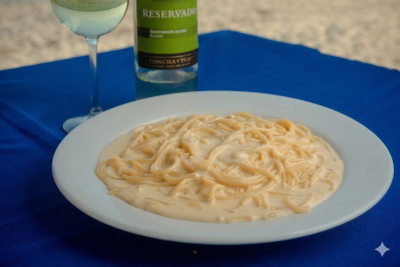 Spaghetti a los 4 Quesos